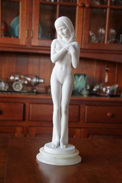 Female Nude Marble Statue A Giannilli Statuary Italian Made Alabaster